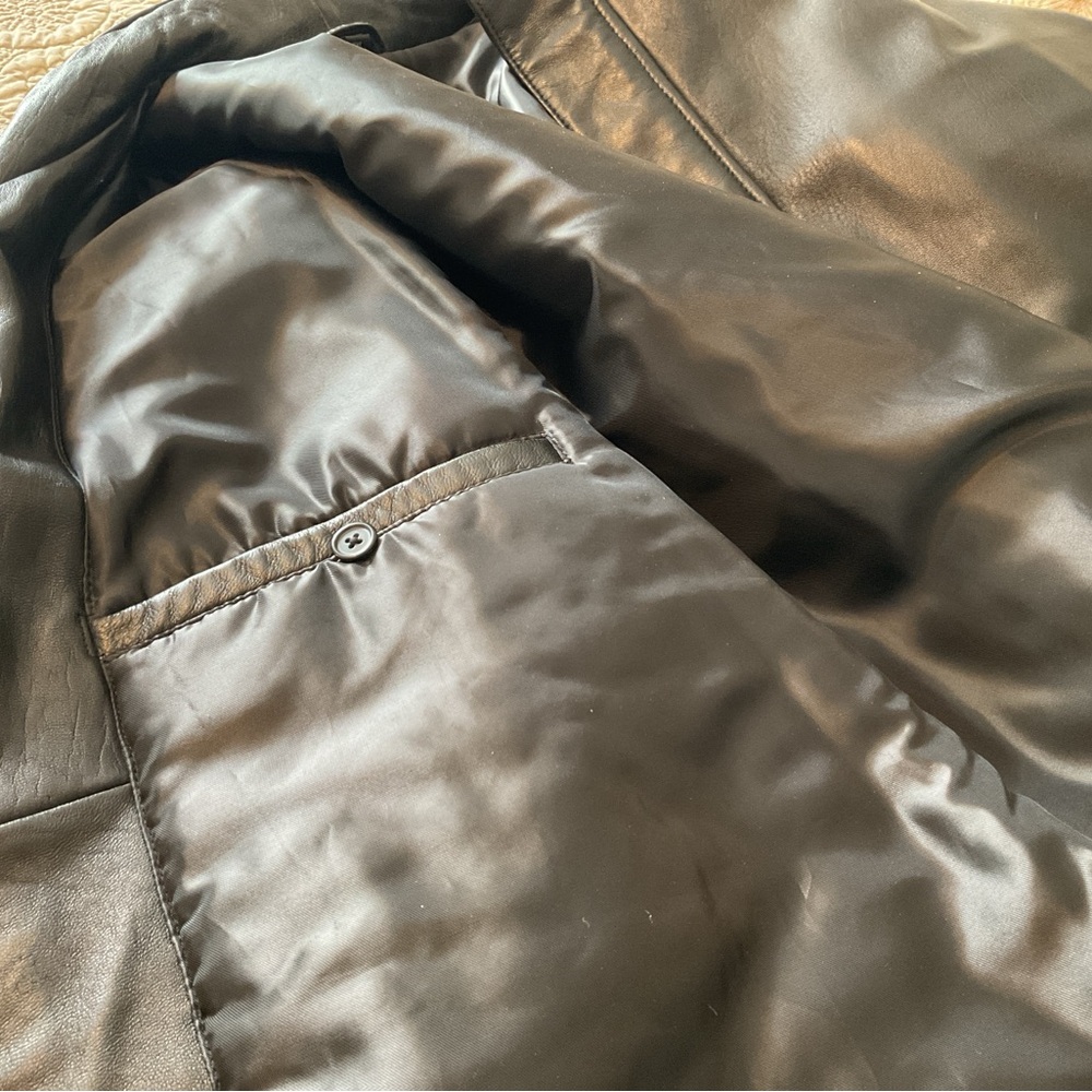 KIRKLAND SIGNATURE MENS SOFT BLACK LEATHER JACKET, XXLARGE - Picture 8 of 16